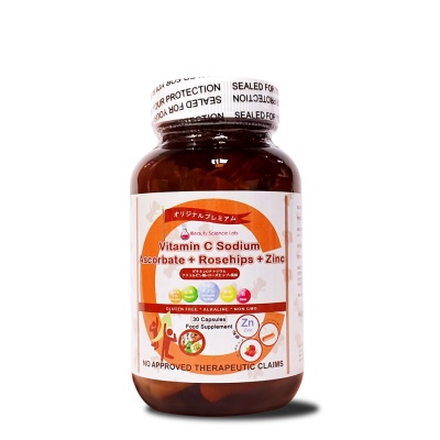 iBeauty Science Lab Vitamin C Sodium Ascorbate + Rosehips + Zinc 500mg 30 Capsules